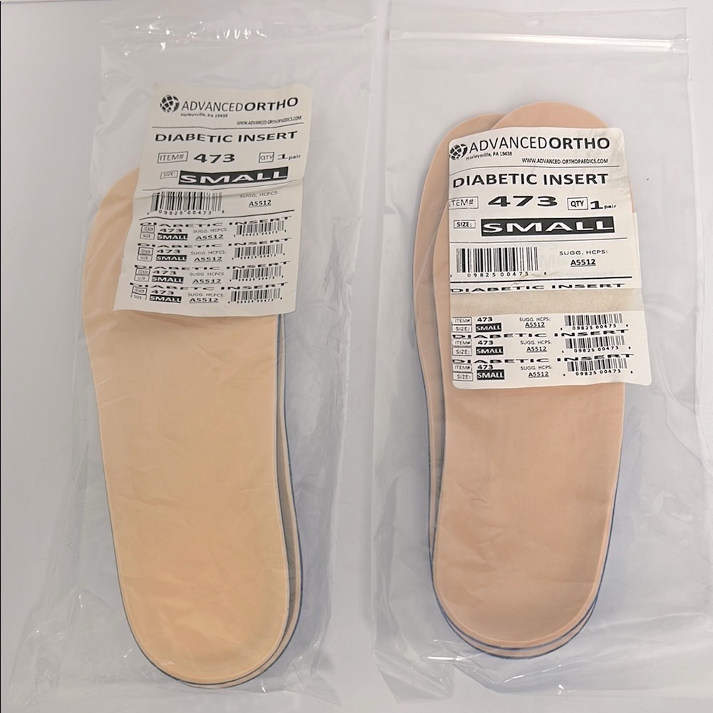 Advanced Ortho NWT Set of 2 Pairs Item 473 Female Small (8-9) Diabetic Inserts